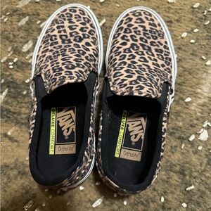 Vans Animal Print Slip-On Sneakers
